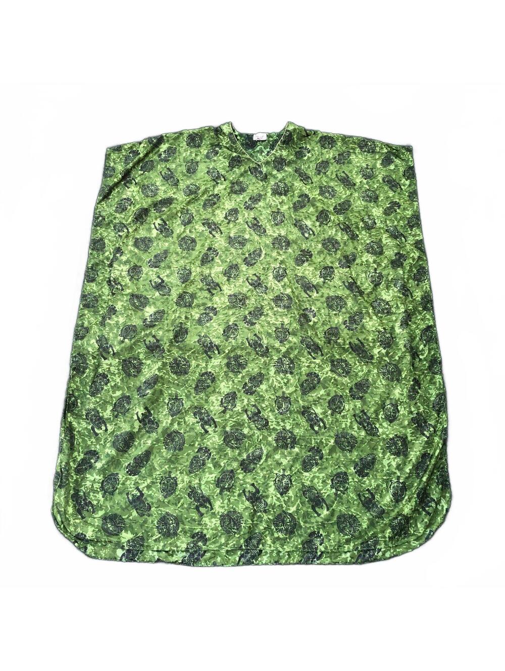Nile Fashions Green African Print V-Neck Ethnic Dress